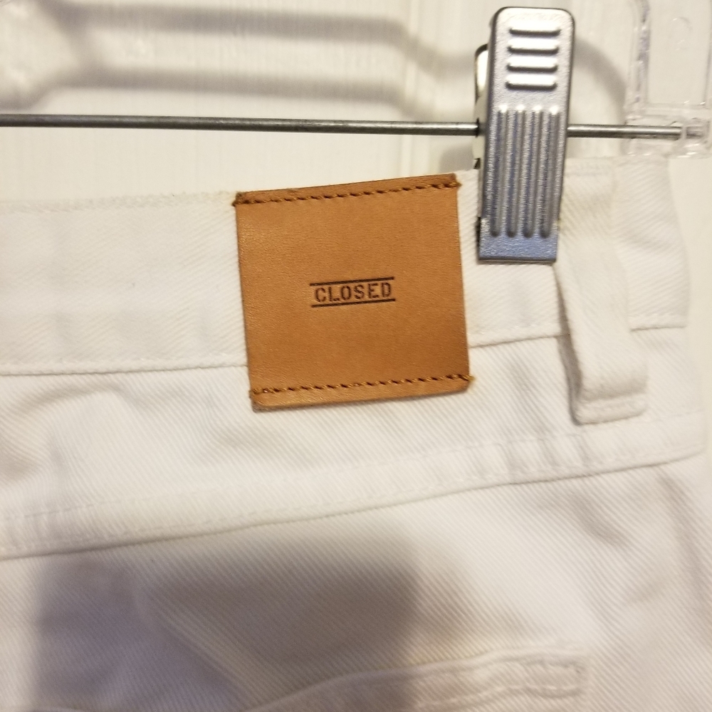Closed Made in Italy White Skinny Pusher Jeans Women's Size 26 Color White - Picture 7 of 12